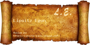 Lipsitz Egon névjegykártya